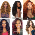 Synthetic Hair Bulk Deep Wave Crochet Hair Extension